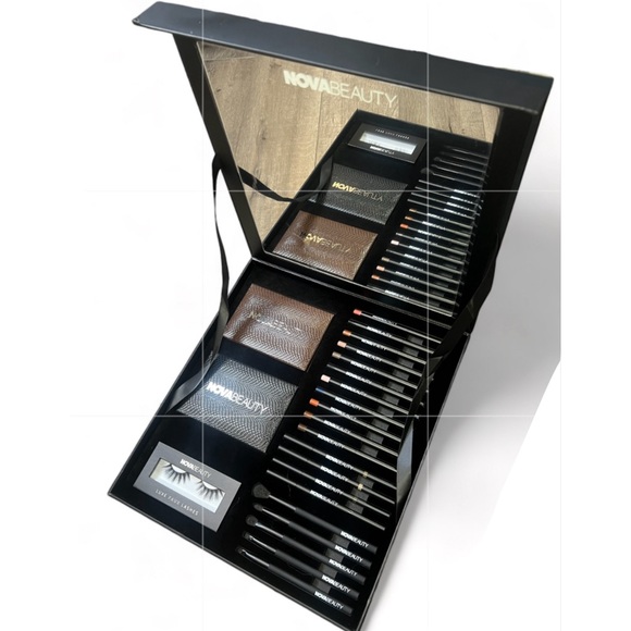 FASHIONNOVA Nova Beauty New Eye Collection Box w/ Mirror - 23 Piece Set - Picture 8 of 16
